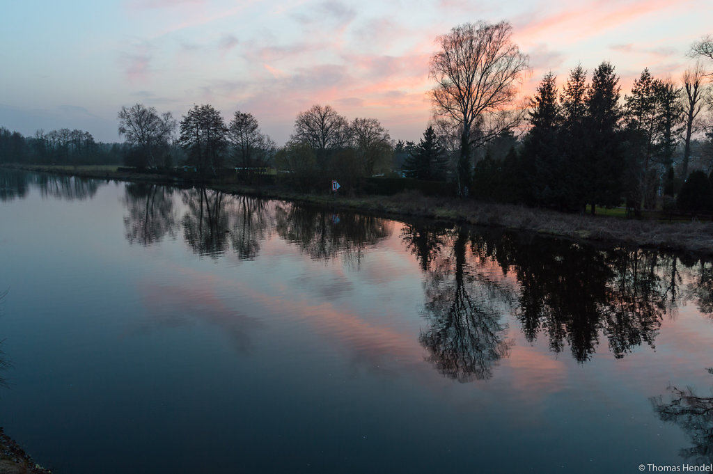 Sunset at river Havel